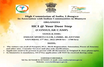 Consular Camp in Blantyre on 17.12.2022