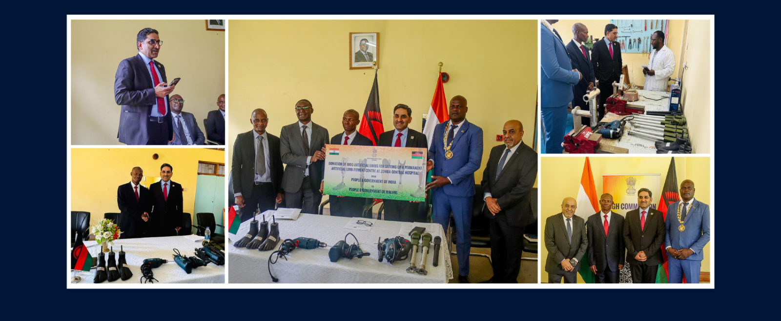 Donation of 1000 Artificial Limbs for Setting up a Permanent Artificial Limb Fitment Centre at Zomba Central Hospital