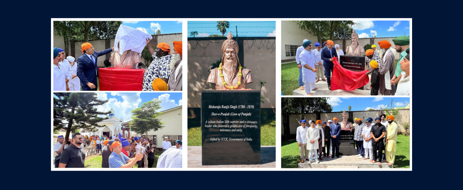 Unveiling of the bust of Maharaja Ranjit Singh in Blantyre