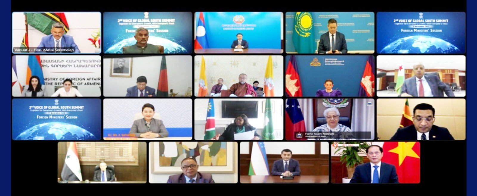2nd Voice of Global South Summit- Foreign Ministers' session held on 17 November 2023