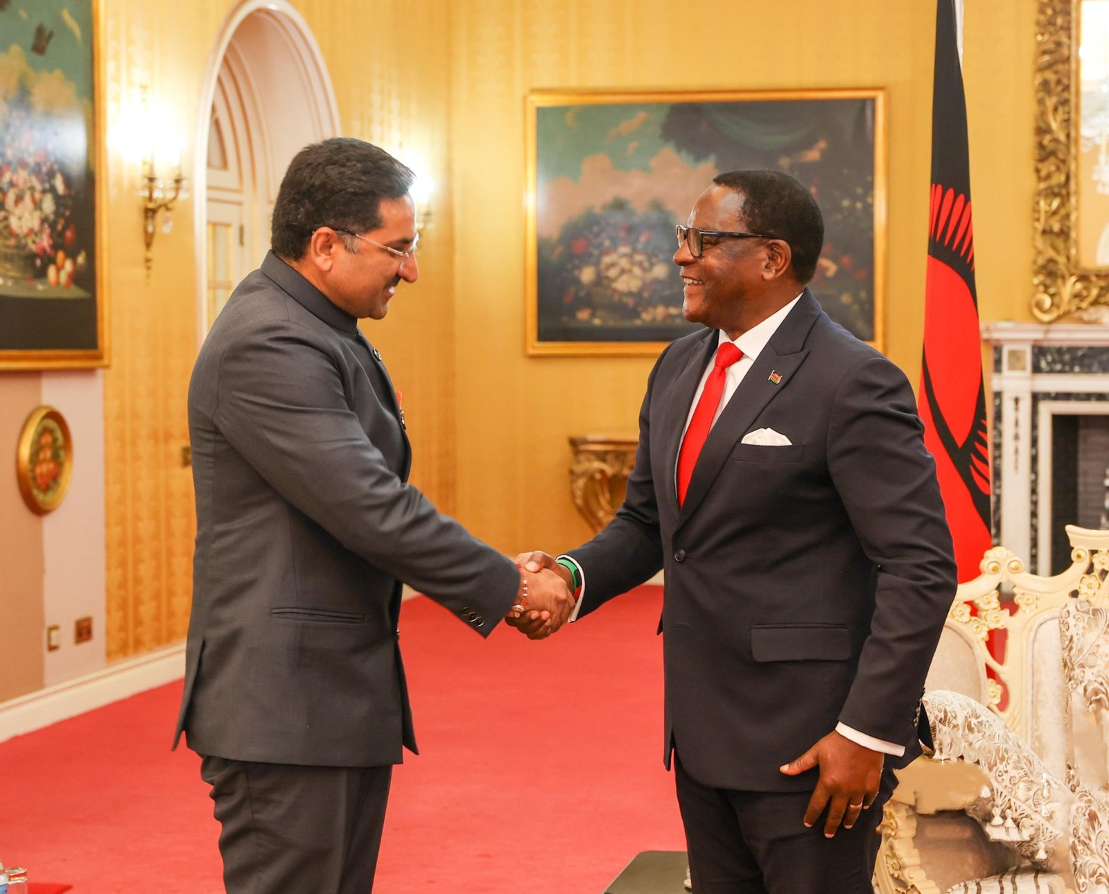 Presentation of letter of Credence by H.E. Mr. Amararam Gujar to the President of the Republic of Malawi - August 25, 2025