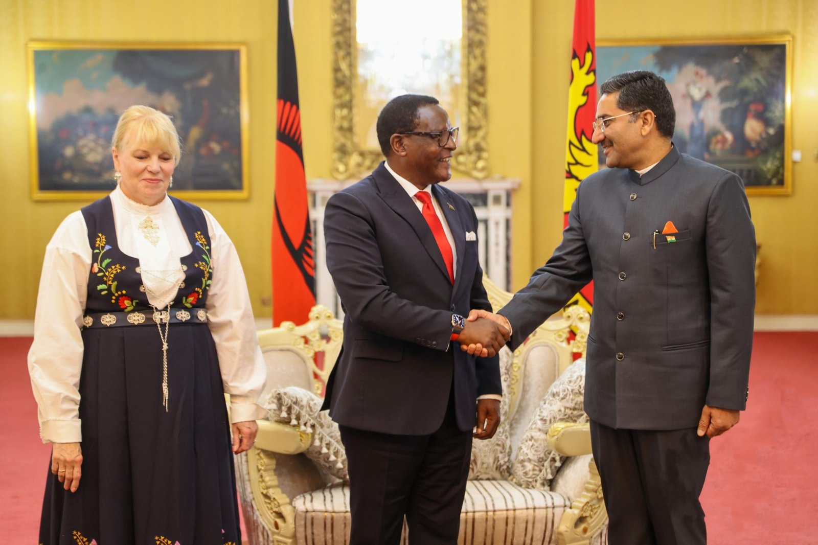 Presentation of letter of Credence by H.E. Mr. Amararam Gujar to the President of the Republic of Malawi - August 25, 2025