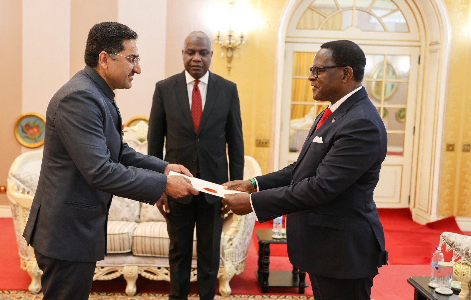 Presentation of letter of Credence by H.E. Mr. Amararam Gujar to the President of the Republic of Malawi - August 25, 2025