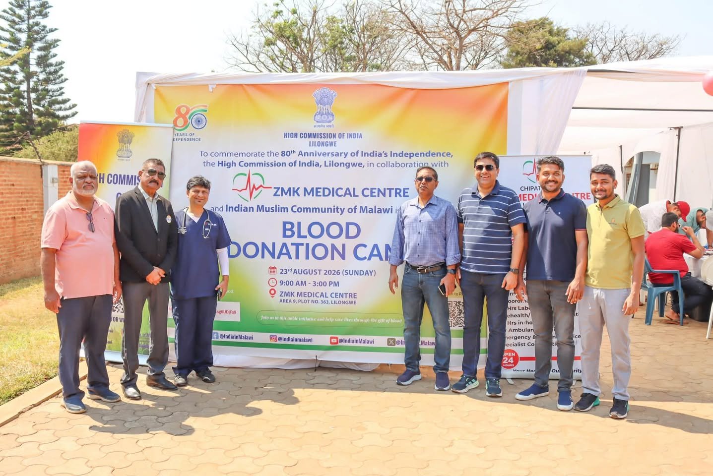 Organisation of Blood Donation Camp by the High Commission of India, Lilongwe at ZMK Medical Centre, 23rd August 2026