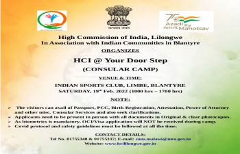 Consular Camp in Blantyre on 19.02.2022 (Saturday)