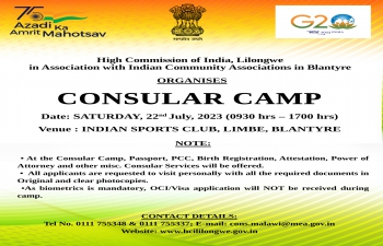 Consular Camp in Blantyre on 22.07.2023