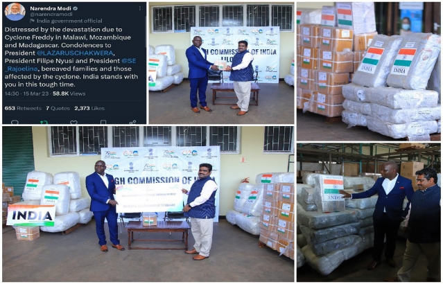 India donates relief items to Malawi